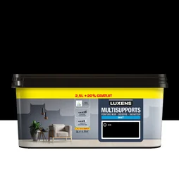 Peinture mur, boiserie, radiateur black 0 mat LUXENS , 2.5L+20% gratuit