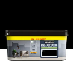 Peinture mur, boiserie, radiateur black 0 satin LUXENS , 2.5L+20% gratuit