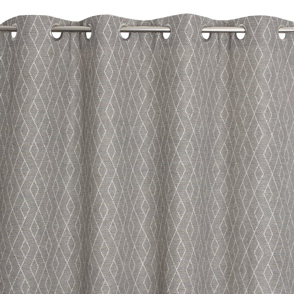 Rideau tamisant, Elyone gris l.140 x H.240 cm