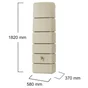 Récupérateur d'eau mural rectangulaire Slim sable 300L + robinet GARANTIA