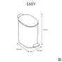 Poubelle de salle de bains 3.3 l noir Easy SENSEA