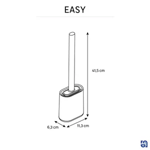 Pot avec brosse WC intégrée blanc Easy SENSEA