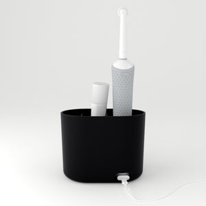 Porte-brosse à dent 3 compartiments Easy noir SENSEA