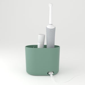 Porte-brosse à dent 3 compartiments Easy vert SENSEA