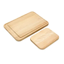 Set de 2 planches à découper en bois l.33 + l.19,5, Ep.1.5 cm