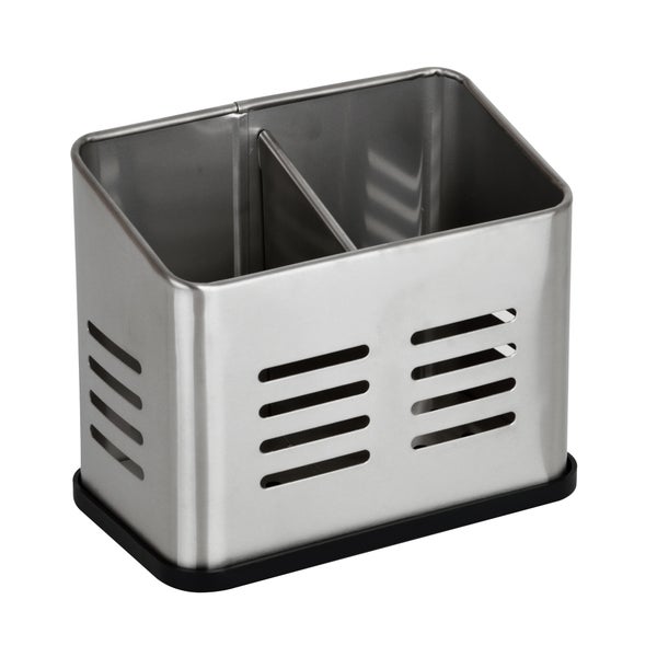 Pot range-couverts inox gris / argent DELINIA L.15.8 x H.13 cm