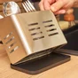 Pot range-couverts inox gris / argent DELINIA L.15.8 x H.13 cm