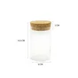 Set de 3 bocaux à épices DELINIA, transparent bouchon liège
