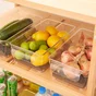 Boîte de rangement pour réfrigérateur DELINIA, transparent / gris