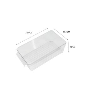 Boîte de rangement pour réfrigérateur DELINIA, transparent / gris