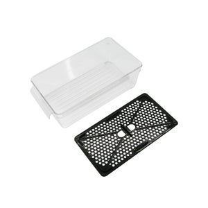 Boîte de rangement pour réfrigérateur DELINIA, transparent / gris