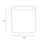 Abat-Jour Tube, 13 Cm, Toiline, Blanc-Blanc N°0 Inspire
