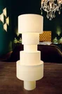 Abat-Jour Tube, 30 Cm, Toiline, Blanc-Blanc N°0 COREP