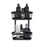 Etagere de bain et douche double a visser / a coller noir Remix SENSEA