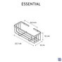 Panier de bain / douche a visser / a coller chrome Essential SENSEA