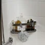 Etagère de bain / douche d'angle chrome a visser / a coller Remix