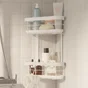 Etagère de bain / douche d'angle blanc a visser Remix