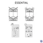 Etagere de bain / douche d'angle a visser / a coller chrome Essential SENSEA