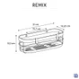 Panier de bain / douche a visser / a coller chrome Remix SENSEA