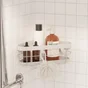 Etagère de bain / douche d'angle blanc a visser / a coller Remix