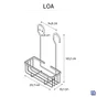 Etagere de bain / douche a suspendre or Loa SENSEA