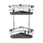 Etagere de bain / douche d'angle a visser / a coller chrome Remix SENSEA