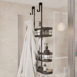 Etagere de bain / douche a suspendre noir Remix SENSEA