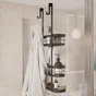 Etagere de bain / douche a suspendre noir Remix SENSEA