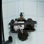 Etagère de bain / douche d'angle noir a visser / a coller Remix