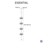 Etagère de bain / douche d'angle a poser noir Essential SENSEA