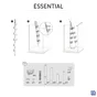 Etagère de bain / douche d'angle a poser noir Essential SENSEA