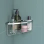 Etagere de bain / douche d'angle a visser / a coller chrome Essential SENSEA