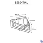 Etagere de bain / douche d'angle a visser / a coller chrome Essential SENSEA