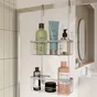 Etagere de bain et douche double a suspendre chrome Essential SENSEA