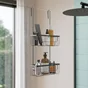 Etagere de bain et douche double a suspendre noir Essential SENSEA
