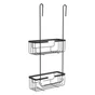 Etagere de bain et douche double a suspendre noir Essential SENSEA