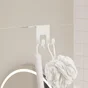 Crochet pour porte, blanc époxy SENSEA