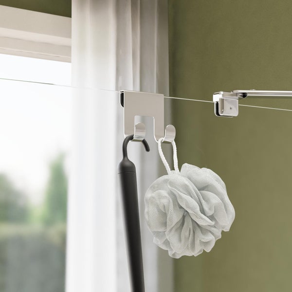 Crochet a suspendre a une surface gris / argent chrome SENSEA