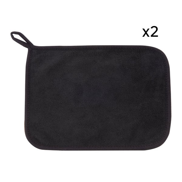 Lot de 2 microfibres salle de bains polyester SENSEA Remix