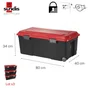 Lot de 3 boites SUNDIS polypropylène l.40 x P.80 x H.34 cm, 75 l 