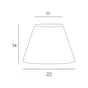 Abat-Jour Sweet, 22 Cm, Toiline, Gris Galet N°3 Inspire
