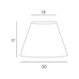 Abat-Jour Sweet, 30 Cm, Toiline, Gris Galet N°3 Inspire