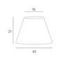 Abat-Jour Sweet, 40 Cm, Toiline, Gris Galet N°3 Inspire