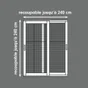 Moustiquaire Pour Baie Coulissante Moustikit H.240Xl.240Cm