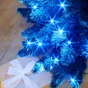 Guirlande lumineuse int/ext flicker 192led bleu cable vert 16m