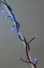 Guirlande lumineuse int/ext flicker 192led bleu cable vert 16m