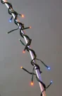 Guirlande lumineuse int/ext flicker 192led multicolore cable vert 16m