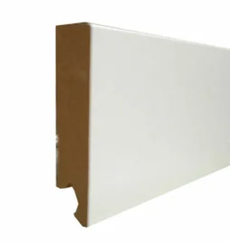 Plinthe raine bouvete bords droit revêtu papier blanc 14 x 75 x 2400 mm