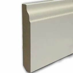 Plinthe raine bouvete revêtu blanc bord / face moulure 14 x 120 x 2400 mm