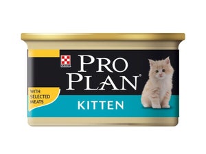 Patee chat PRO PLAN kitten en mousse riche poulet 85g